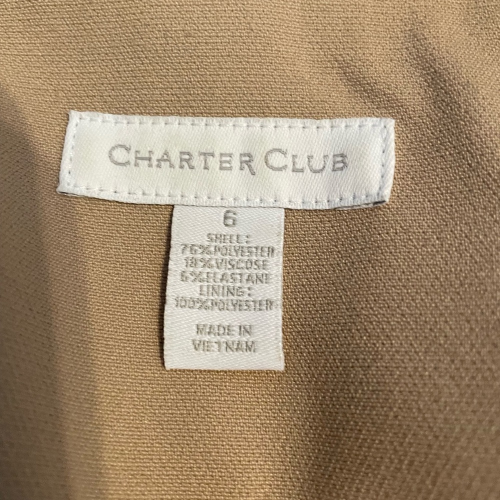 Charter Club Neutral Beige Tailored Blazer - Picture 3 of 3